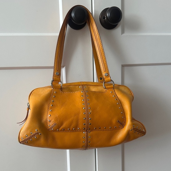 Michael Kors Handbags - Michael Kors Studded yellow leather Shoulder Bag